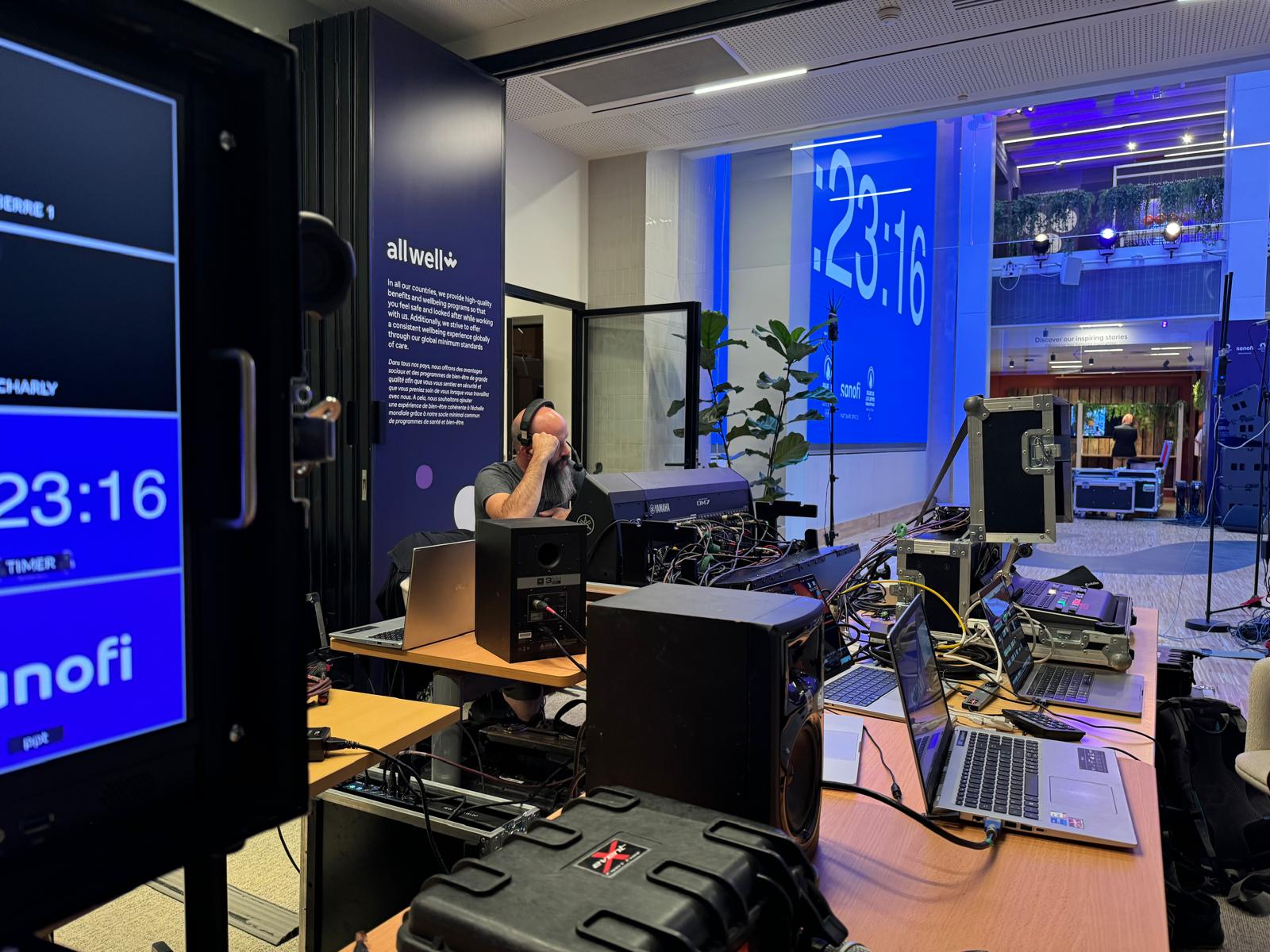 Passage de la flamme Sanofi