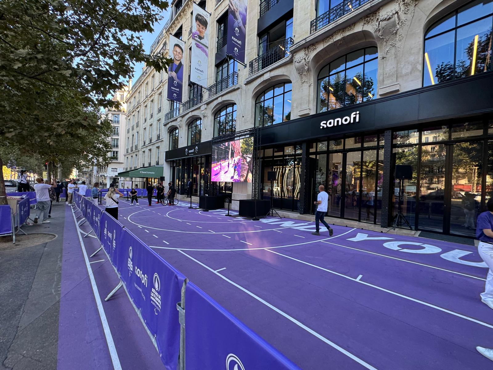 Passage de la flamme Sanofi